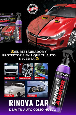 ✨ SHINE ARMOR™ - 🚗 RESTAURADOR DE PINTURA, 🌟 BRILLO Y 🔧 ELIMINA RASGUÑOS LEVES ✨